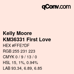 カラーコード: Kelly Moore - KM36331 First Love | qconv.com