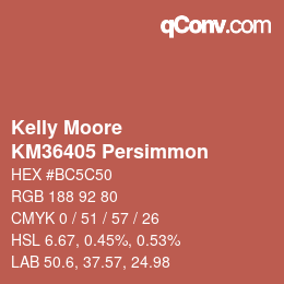 Color code: Kelly Moore - KM36405 Persimmon | qconv.com