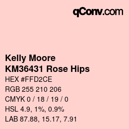 カラーコード: Kelly Moore - KM36431 Rose Hips | qconv.com