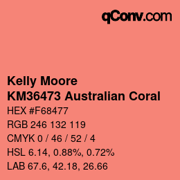 Code couleur: Kelly Moore - KM36473 Australian Coral | qconv.com