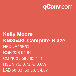 カラーコード: Kelly Moore - KM36485 Campfire Blaze | qconv.com