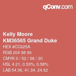 颜色代码: Kelly Moore - KM36565 Grand Duke | qconv.com