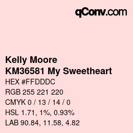 颜色代码: Kelly Moore - KM36581 My Sweetheart | qconv.com