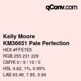 Color code: Kelly Moore - KM36651 Pale Perfection | qconv.com