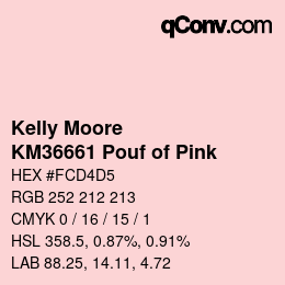 カラーコード: Kelly Moore - KM36661 Pouf of Pink | qconv.com