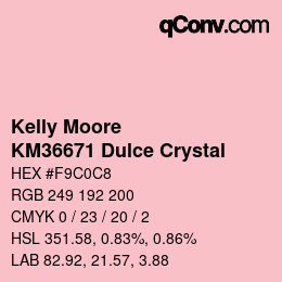 Código de color: Kelly Moore - KM36671 Dulce Crystal | qconv.com