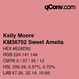カラーコード: Kelly Moore - KM36702 Sweet Amelia | qconv.com