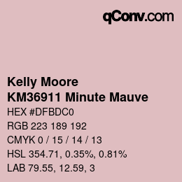 カラーコード: Kelly Moore - KM36911 Minute Mauve | qconv.com