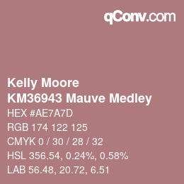 Código de color: Kelly Moore - KM36943 Mauve Medley | qconv.com