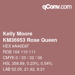 Color code: Kelly Moore - KM36953 Rose Queen | qconv.com