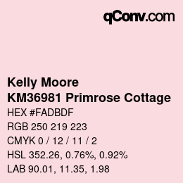 カラーコード: Kelly Moore - KM36981 Primrose Cottage | qconv.com