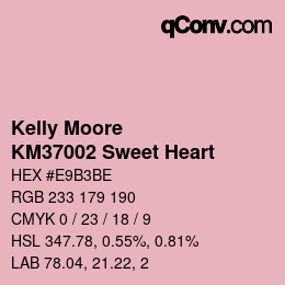 Farbcode: Kelly Moore - KM37002 Sweet Heart | qconv.com