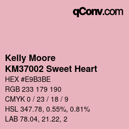 Color code: Kelly Moore - KM37002 Sweet Heart | qconv.com