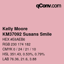 Color code: Kelly Moore - KM37092 Susans Smile | qconv.com