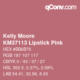 Código de color: Kelly Moore - KM37113 Lipstick Pink | qconv.com