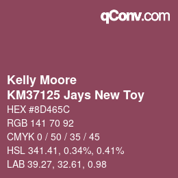 Color code: Kelly Moore - KM37125 Jays New Toy | qconv.com