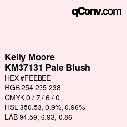 Código de color: Kelly Moore - KM37131 Pale Blush | qconv.com