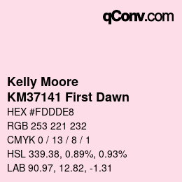 颜色代码: Kelly Moore - KM37141 First Dawn | qconv.com
