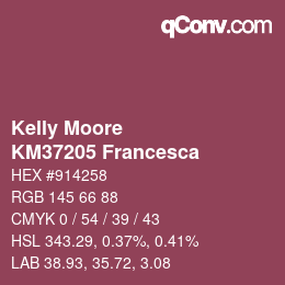 Farbcode: Kelly Moore - KM37205 Francesca | qconv.com