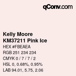 Color code: Kelly Moore - KM37211 Pink Ice | qconv.com