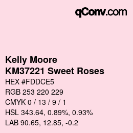 Código de color: Kelly Moore - KM37221 Sweet Roses | qconv.com