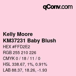 カラーコード: Kelly Moore - KM37231 Baby Blush | qconv.com