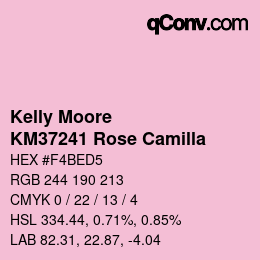 Code couleur: Kelly Moore - KM37241 Rose Camilla | qconv.com