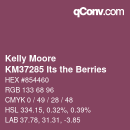 Color code: Kelly Moore - KM37285 Its the Berries | qconv.com