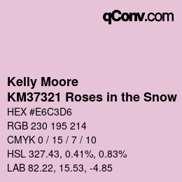 Farbcode: Kelly Moore - KM37321 Roses in the Snow | qconv.com