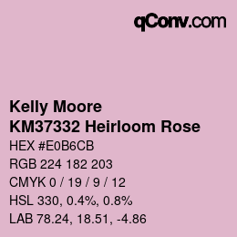 カラーコード: Kelly Moore - KM37332 Heirloom Rose | qconv.com