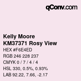 Código de color: Kelly Moore - KM37371 Rosy View | qconv.com