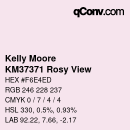 カラーコード: Kelly Moore - KM37371 Rosy View | qconv.com