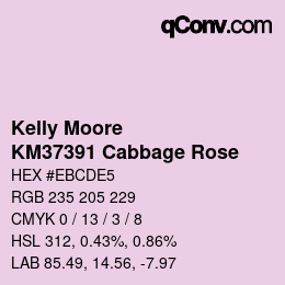 カラーコード: Kelly Moore - KM37391 Cabbage Rose | qconv.com