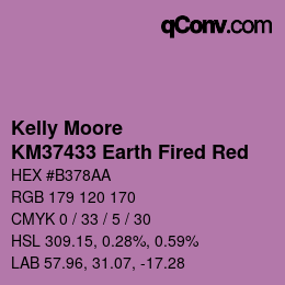 Color code: Kelly Moore - KM37433 Earth Fired Red | qconv.com