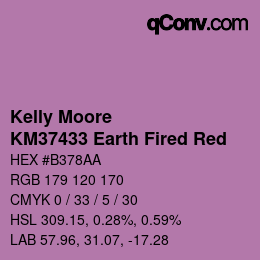 カラーコード: Kelly Moore - KM37433 Earth Fired Red | qconv.com