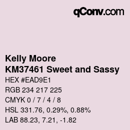 Color code: Kelly Moore - KM37461 Sweet and Sassy | qconv.com