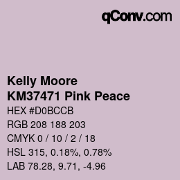 Farbcode: Kelly Moore - KM37471 Pink Peace | qconv.com