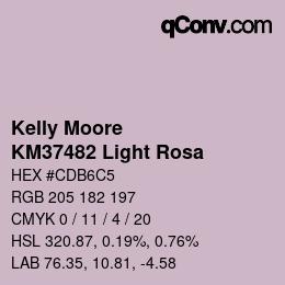 Color code: Kelly Moore - KM37482 Light Rosa | qconv.com