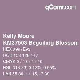 Color code: Kelly Moore - KM37503 Beguiling Blossom | qconv.com