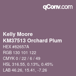 Farbcode: Kelly Moore - KM37513 Orchard Plum | qconv.com