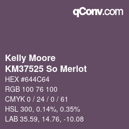 Código de color: Kelly Moore - KM37525 So Merlot | qconv.com