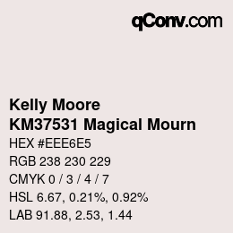 颜色代码: Kelly Moore - KM37531 Magical Mourn | qconv.com
