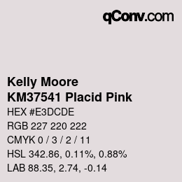 Código de color: Kelly Moore - KM37541 Placid Pink | qconv.com