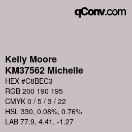 颜色代码: Kelly Moore - KM37562 Michelle | qconv.com