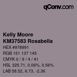 Code couleur: Kelly Moore - KM37583 Rosabella | qconv.com