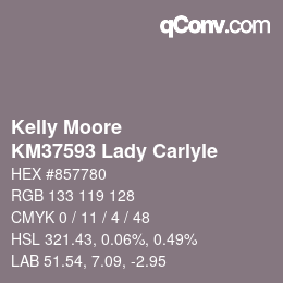 Code couleur: Kelly Moore - KM37593 Lady Carlyle | qconv.com