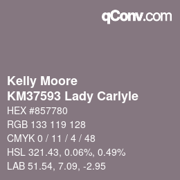 カラーコード: Kelly Moore - KM37593 Lady Carlyle | qconv.com