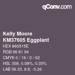 カラーコード: Kelly Moore - KM37605 Eggplant | qconv.com