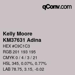 カラーコード: Kelly Moore - KM37631 Adina | qconv.com