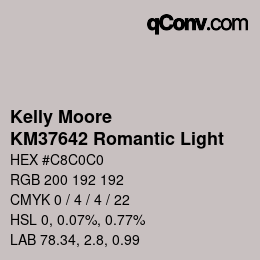 Color code: Kelly Moore - KM37642 Romantic Light | qconv.com